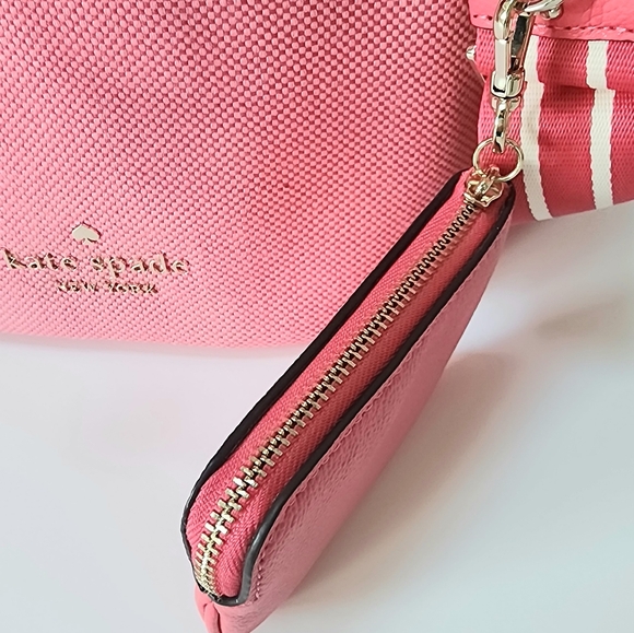 Kate Spade Rosie Canvas Large Bucket Bag Pink Peppercorn NWT! - Picture 5 of 12